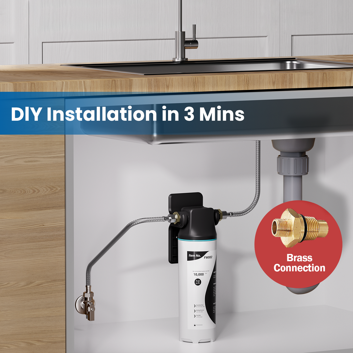 Verossi | Mini Under Sink Water Filtration System