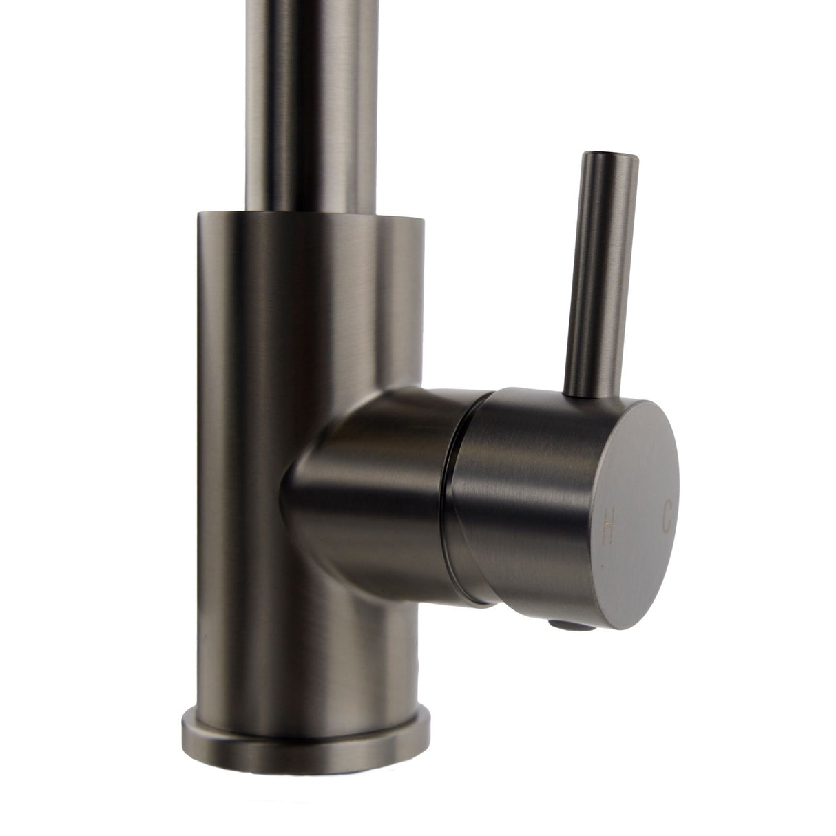 Verossi | Top Fix - Vito | L Neck Single Lever Mixer Kitchen tap | Brushed Steel