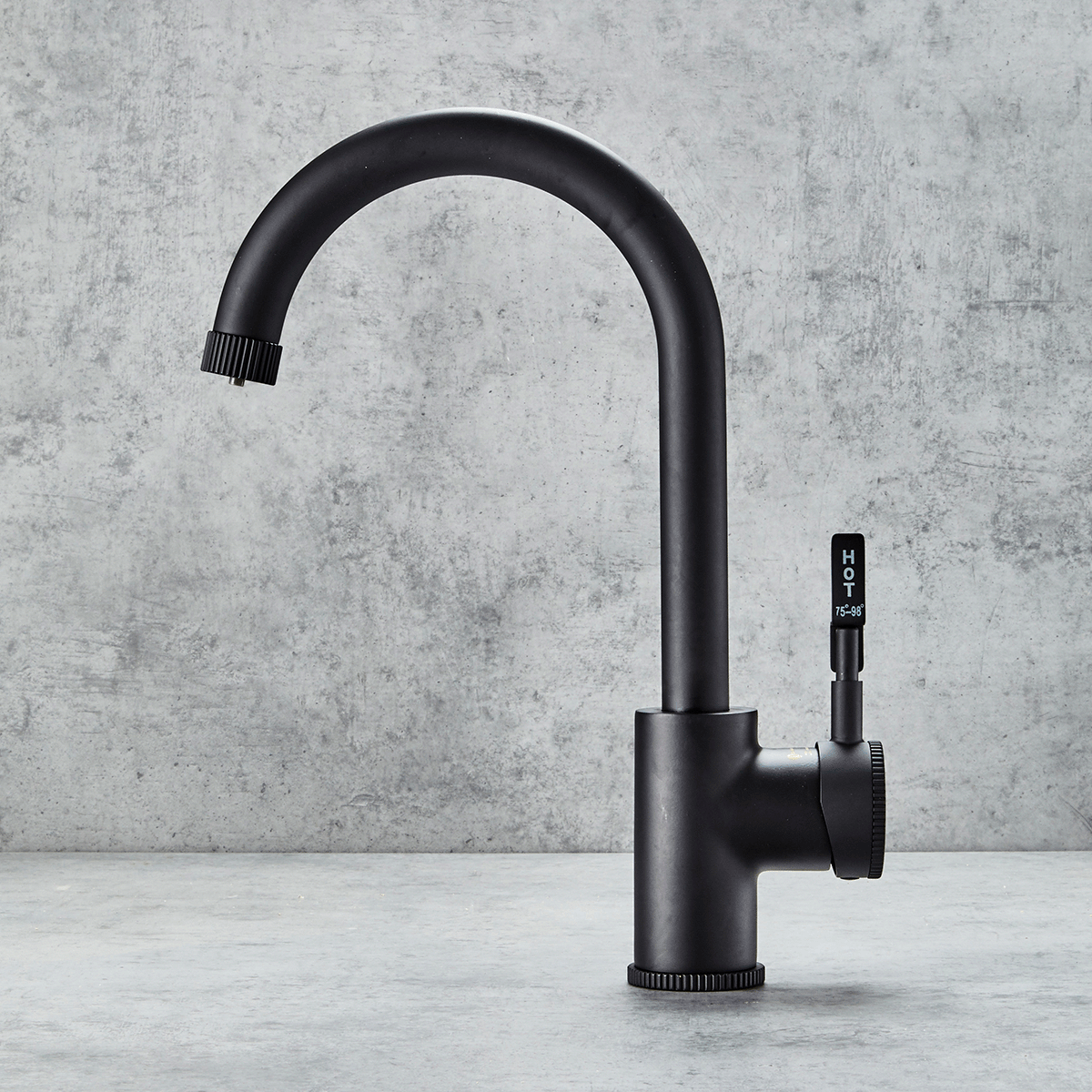 Verossi | Volissi | Industrial Style Single Lever 3 in 1 Instant Boiling Tap | Matt Black Finish