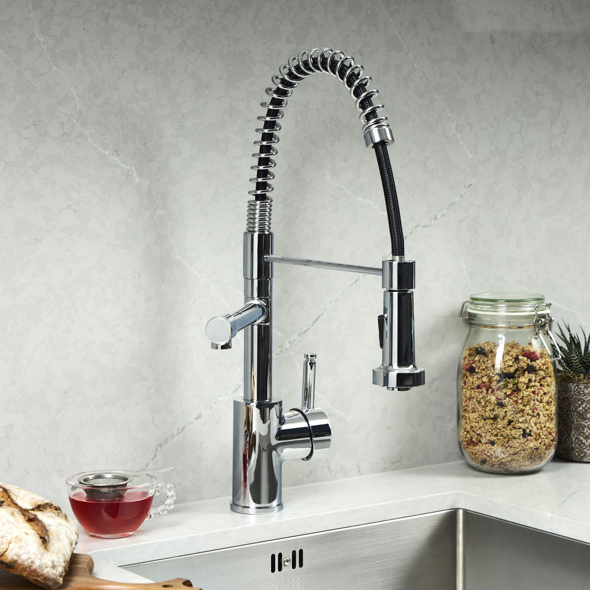 Verossi | Flex | Multiuse Style 3 in 1 Instant Boiling Tap with Flexi Spray | Polished Chrome Finish