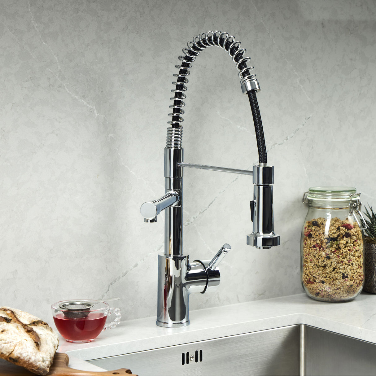 Verossi | Flex | Multiuse Style 3 in 1 Instant Boiling Tap with Flexi Spray | Polished Chrome Finish