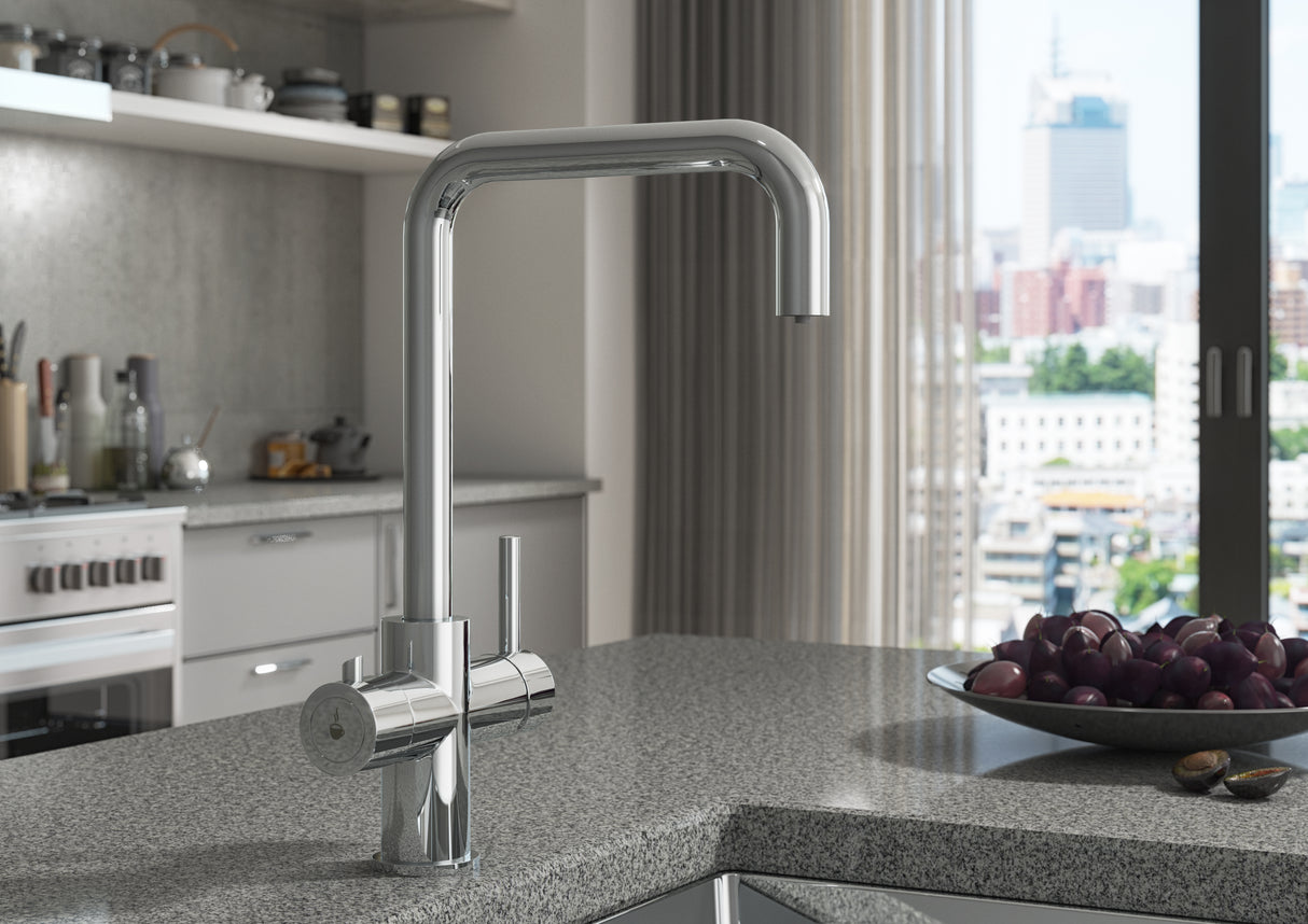 Verossi | Verani | 4 in 1 Instant Boiling & Filtered Cold Water Tap | Polished Chrome Finish