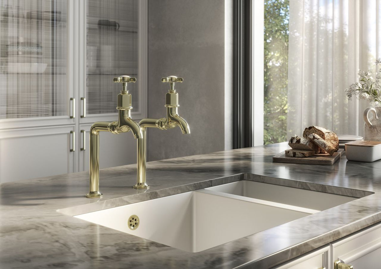 Verossi |Alton | Crosshead Traditinal Bib Tap| Polished Brass
