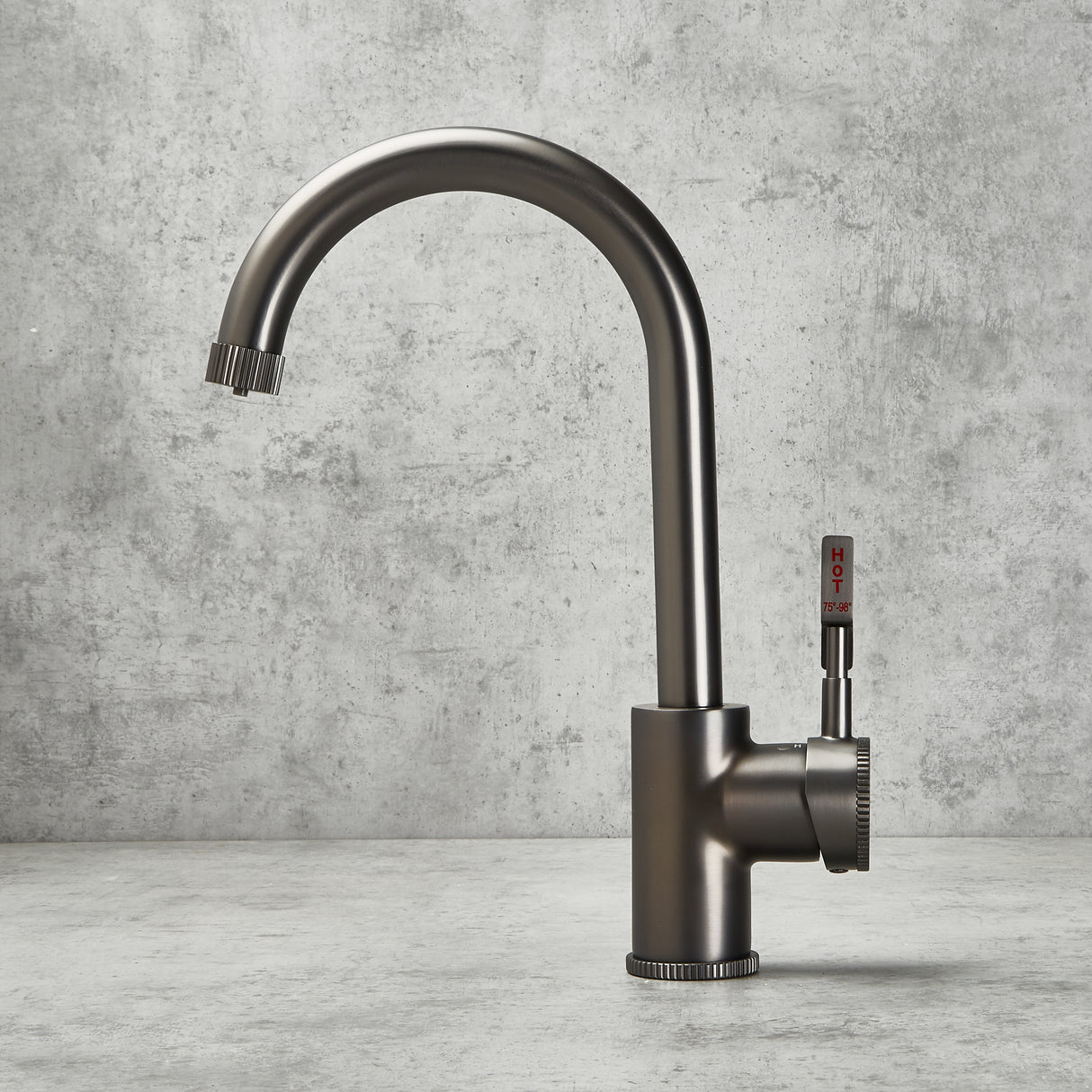 Verossi | Volissi | Industrial Style Single Lever 3 in 1 Instant Boiling Tap | Gun Metal Finish