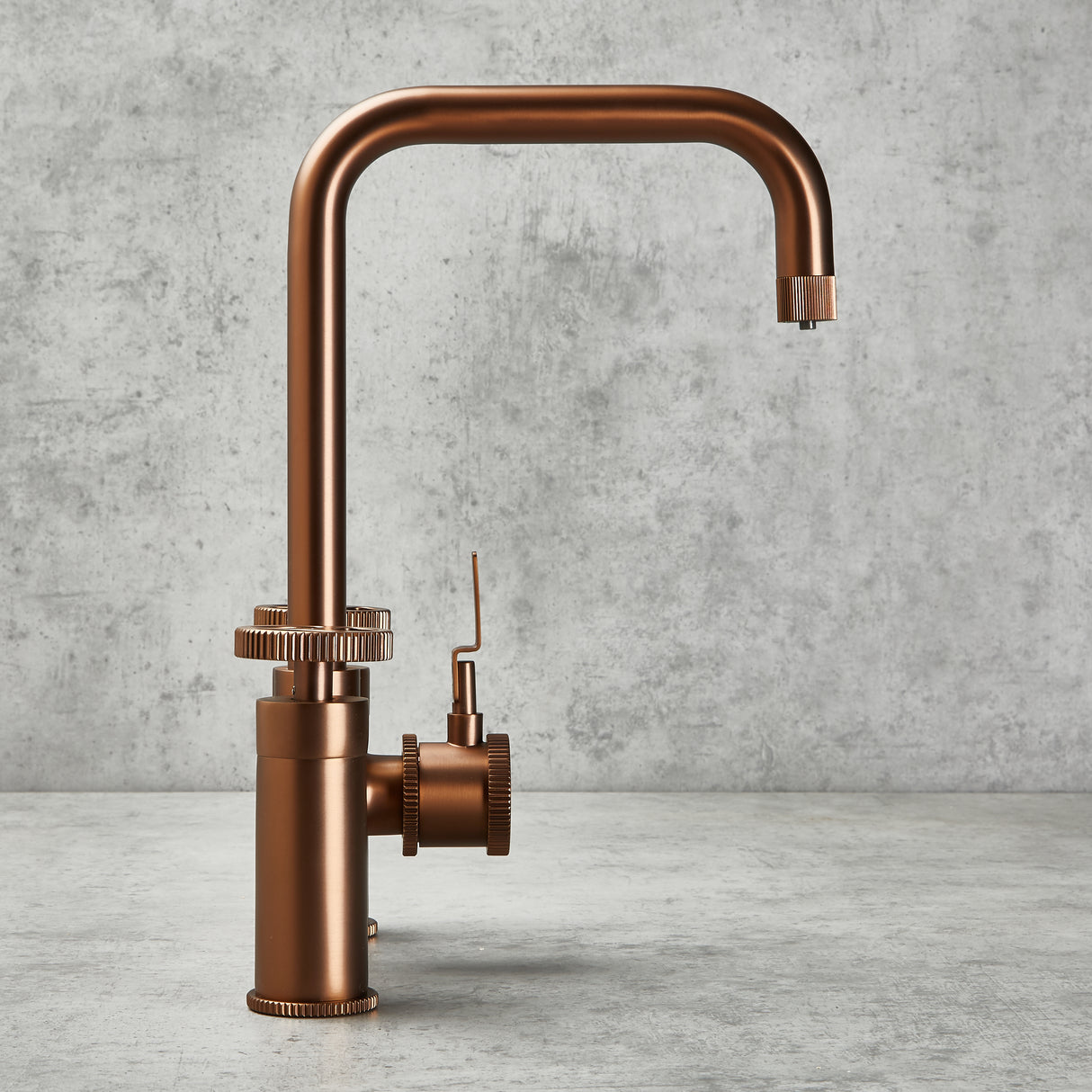 Verossi | Vorisse | Industrial Bridge Style 3 in 1 Instant Boiling Tap | Brushed Copper Finish