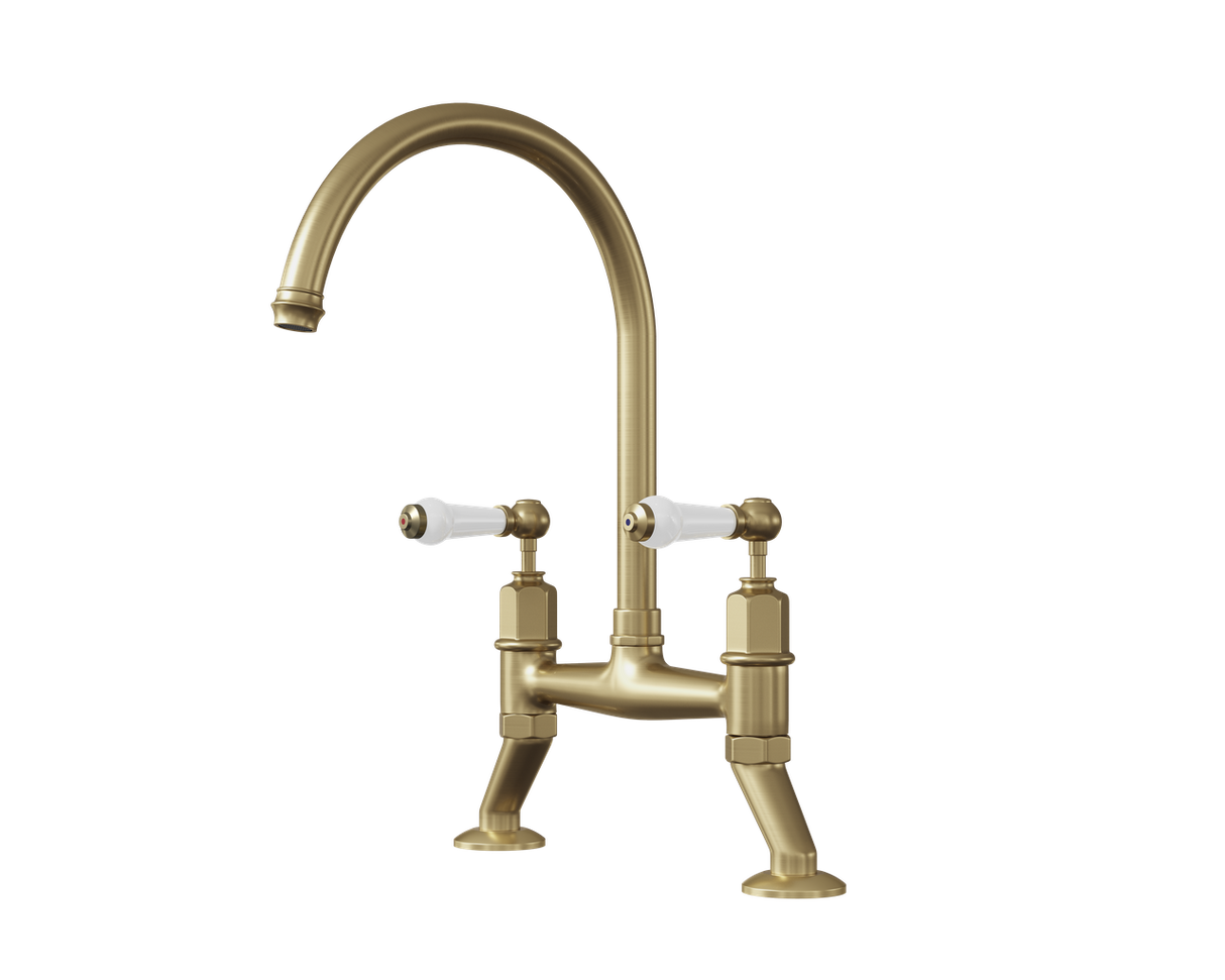 Verossi | Alton| Dual Lever Kitchen tap | Brushed Brass