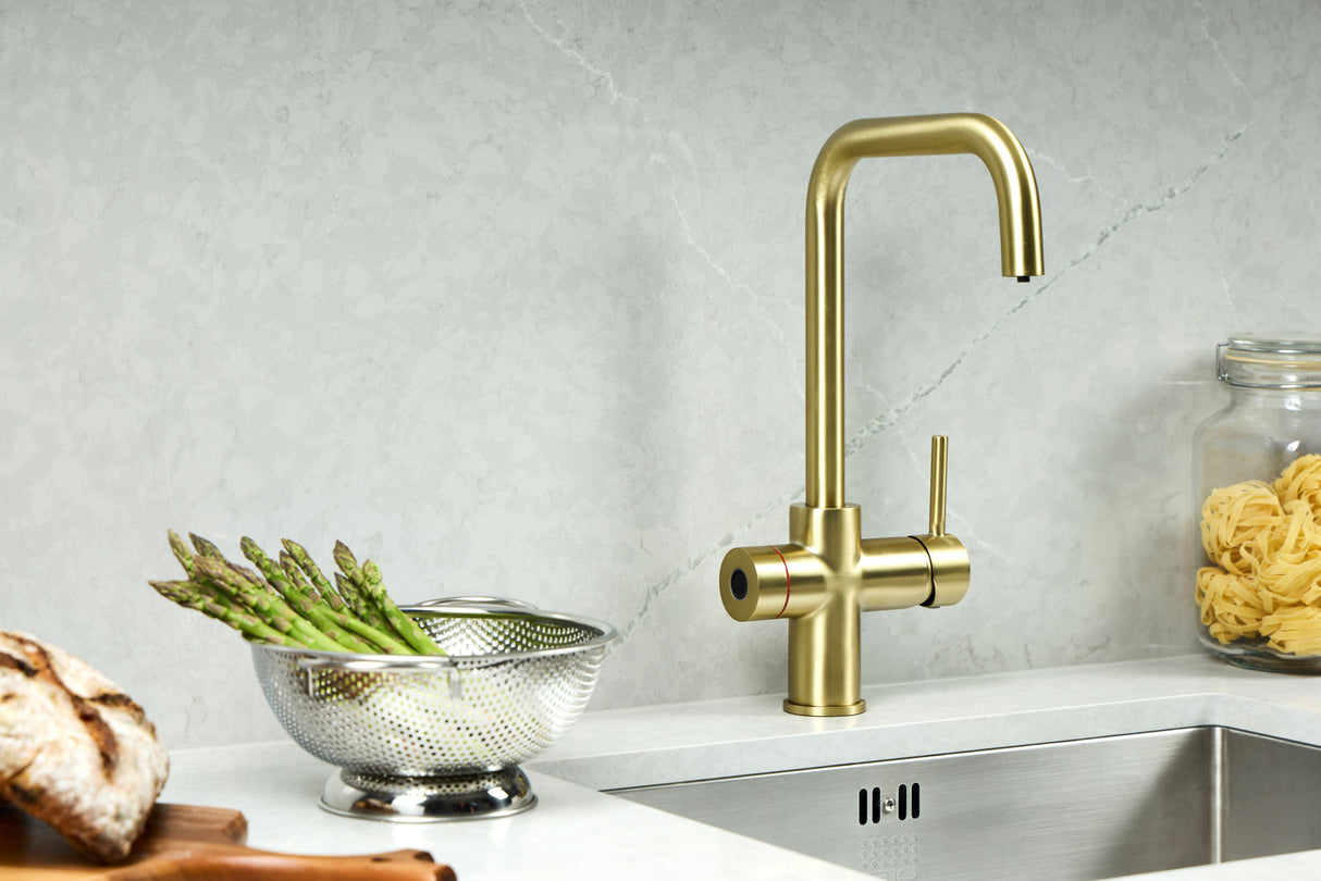 Verossi | Valeria | Finger Print Control - 3 in 1 Instant Boiling Tap | Brushed Brass Finish