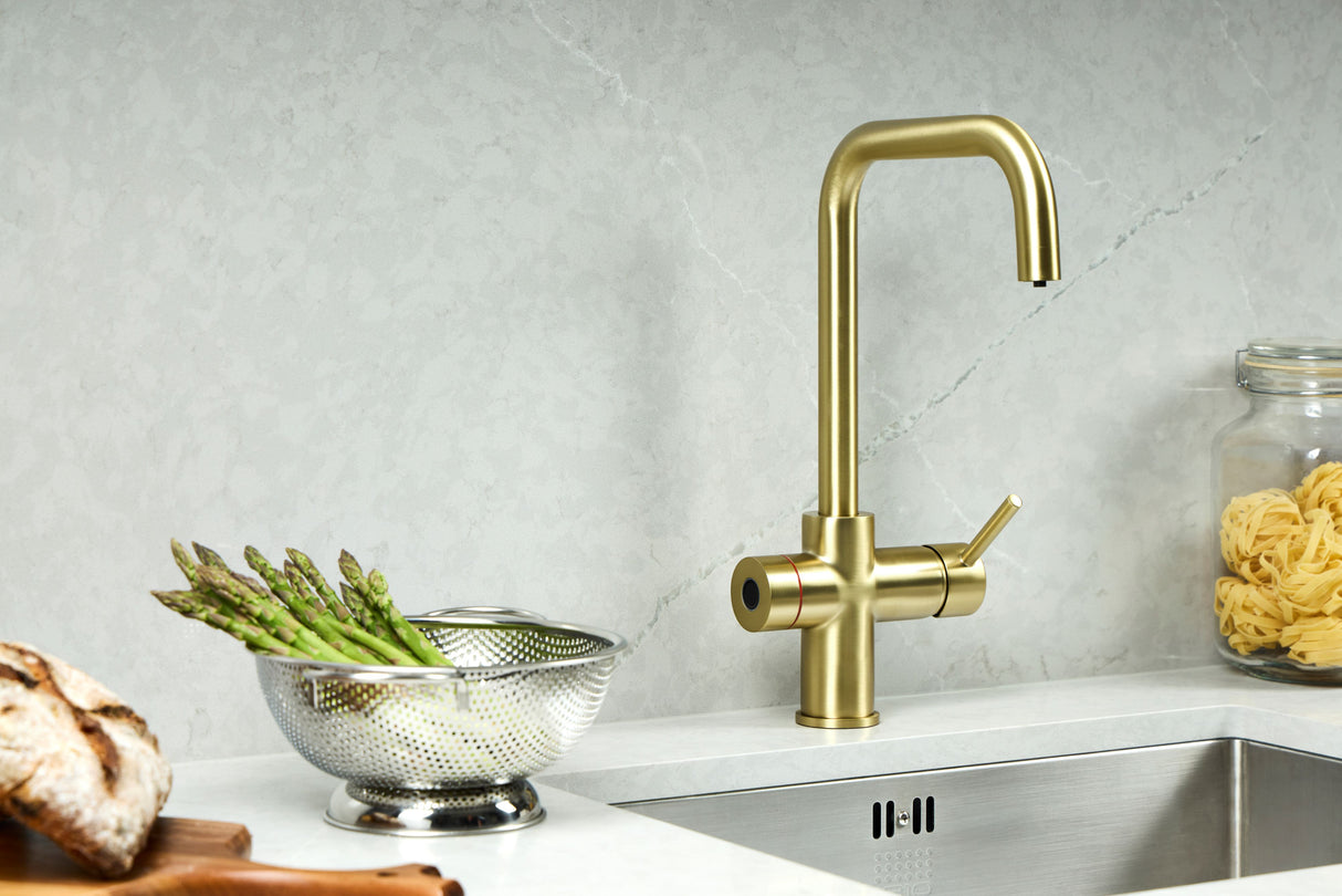 Verossi | Valeria | Finger Print Control - 3 in 1 Instant Boiling Tap | Brushed Brass Finish
