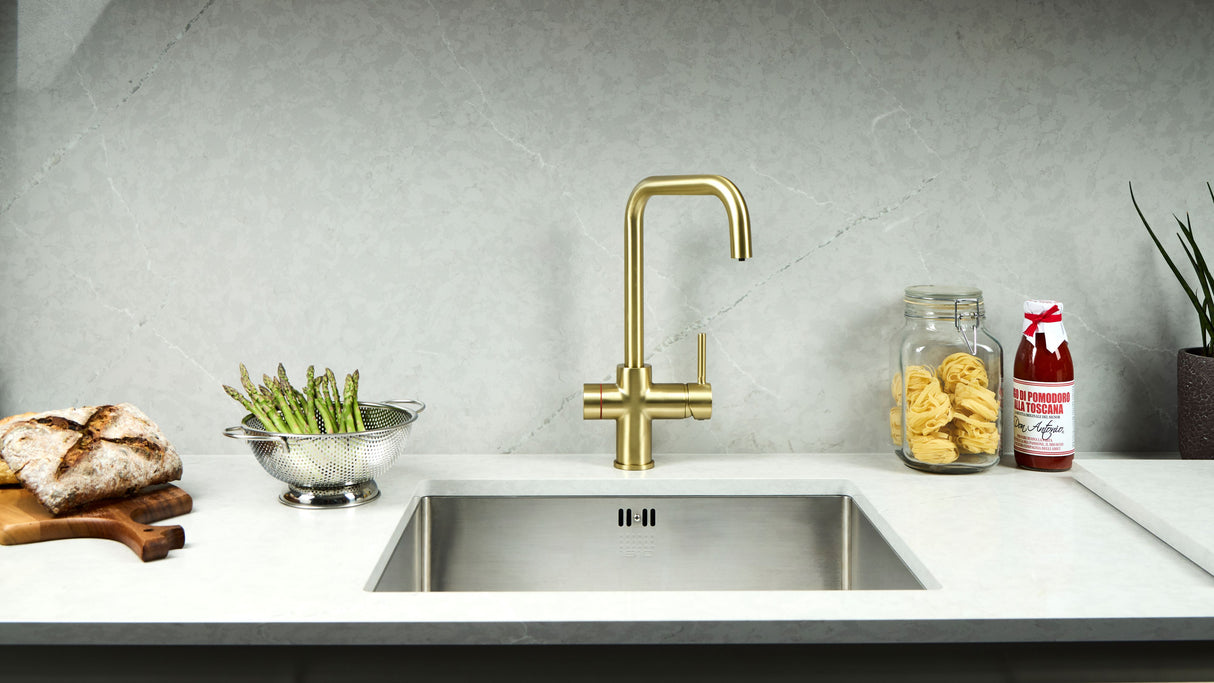 Verossi | Valeria | Finger Print Control - 3 in 1 Instant Boiling Tap | Brushed Brass Finish