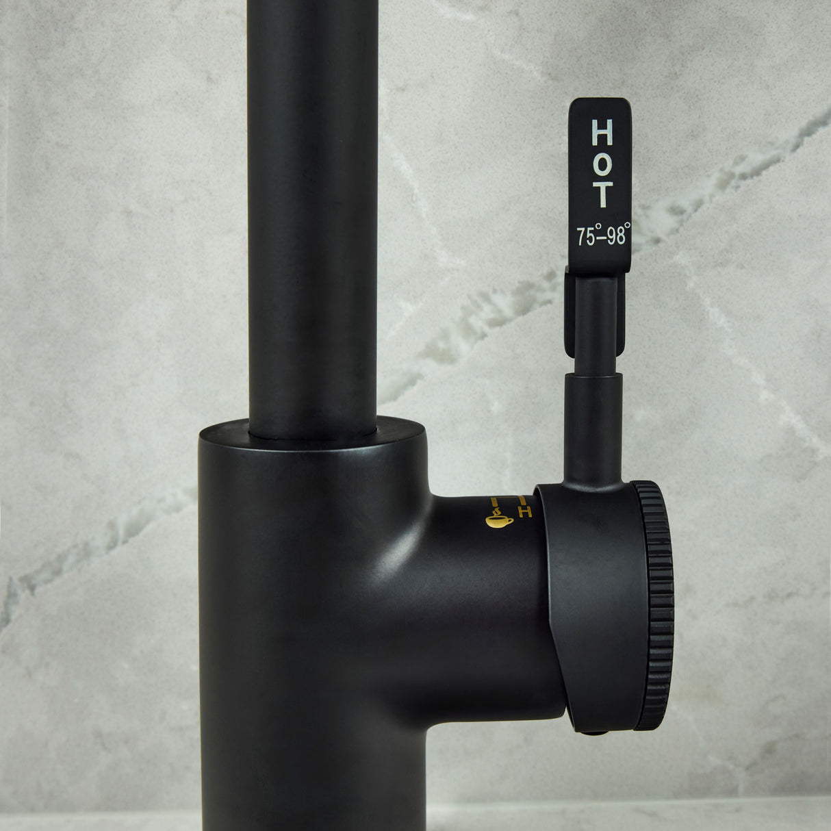 Verossi | Volissi | Industrial Style Single Lever 3 in 1 Instant Boiling Tap | Matt Black Finish