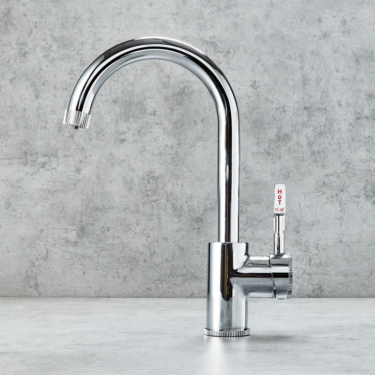 Verossi | Volissi | Industrial Style Single Lever 3 in 1 Instant Boiling Tap | Polished Chrome Finish