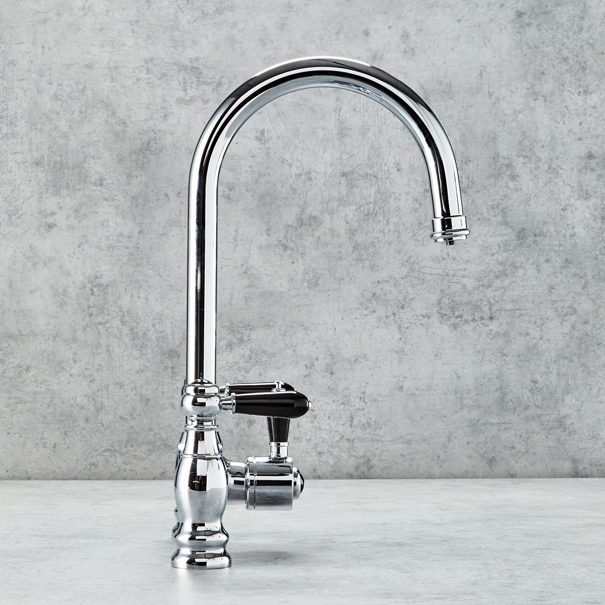 Verossi | Venetian | Traditional Bridge Style 3 in 1 Instant Boiling Tap | Black Ceramic Levers | Polished Chrome Finish