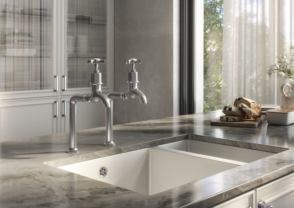 Verossi |Alton | Crosshead Traditional Bib Tap| Pewter