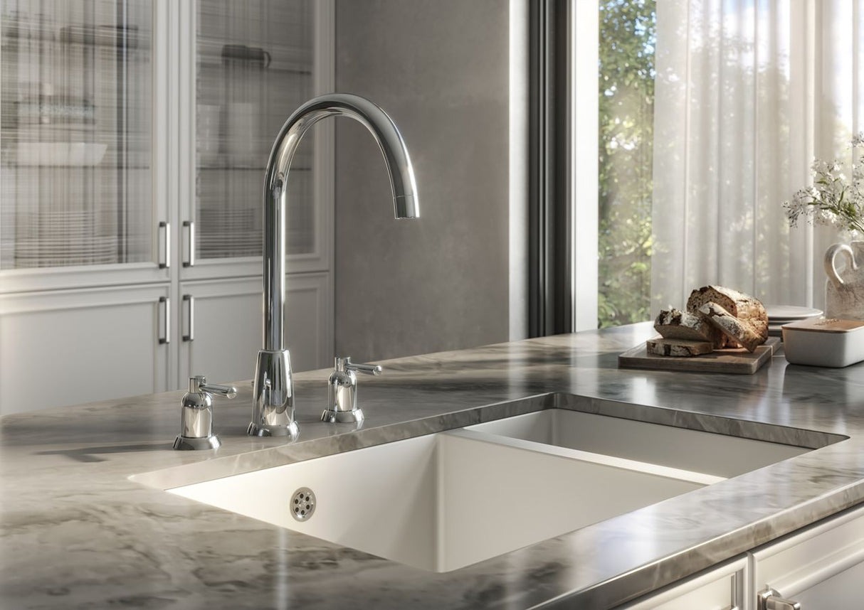 Verossi |Cuthbert| Classic 3TH Kitchen Mixer Tap| Chrome