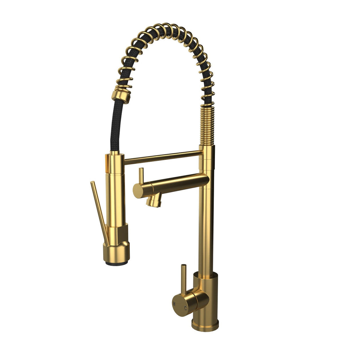 Verossi | Kitchen Sink Mixer with Flexi Spray | Brushed Brass