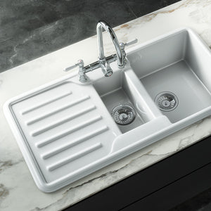 1.5 Bowl w/ Draining Board Kitchen Sinks