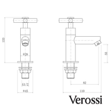 Oban | Basin Pillar Taps  | Chrome