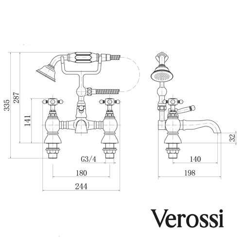 Eden | Bath Shower Mixer Pack | Chrome