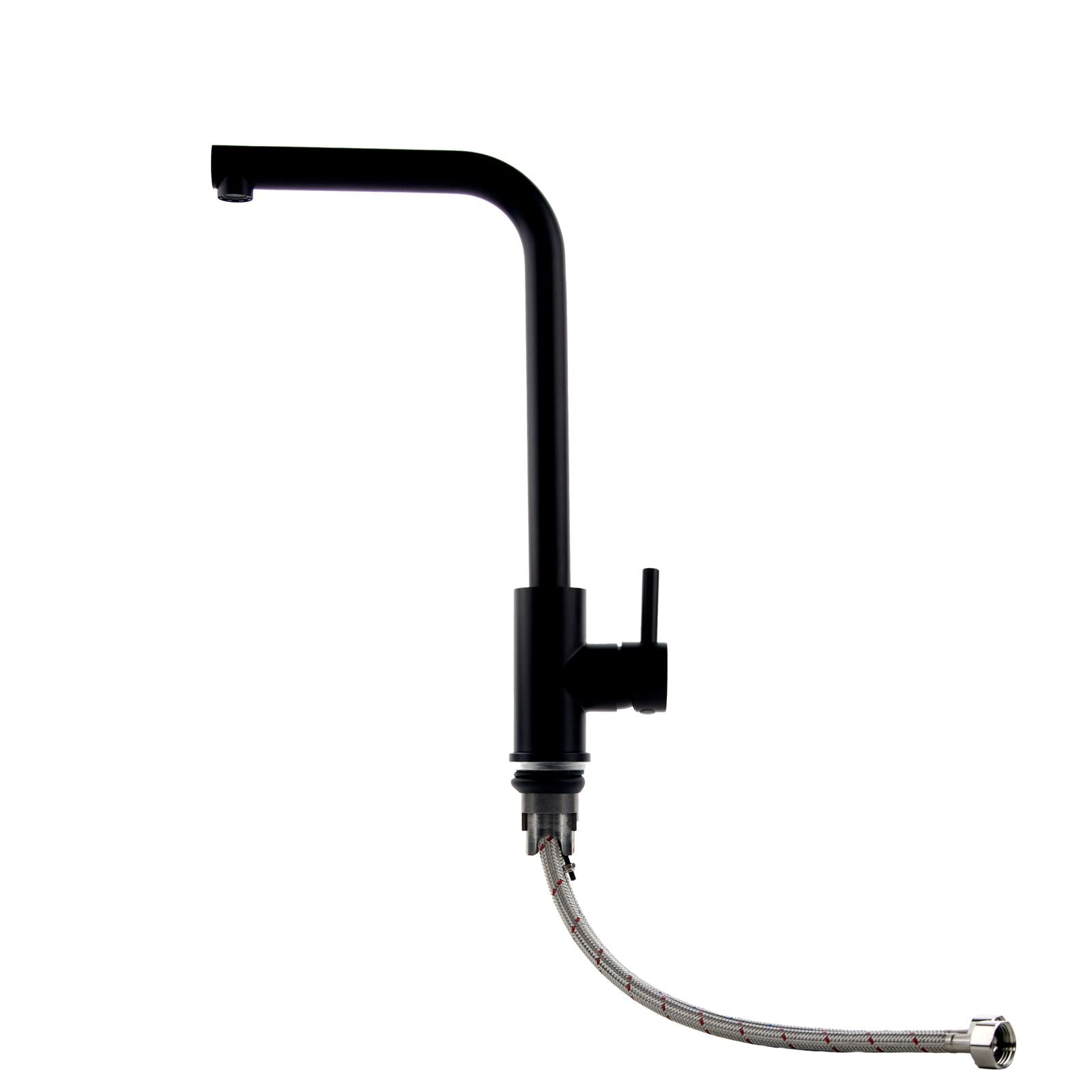 Verossi | Top Fix - Vito | L Neck Single Lever Mixer Kitchen tap | Matt Black
