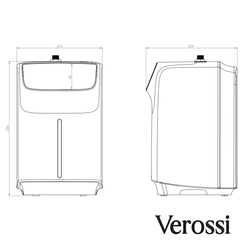 Verossi | Vigore | Contemporary 3 in 1 Instant Boiling Tap | Matt Black Finish