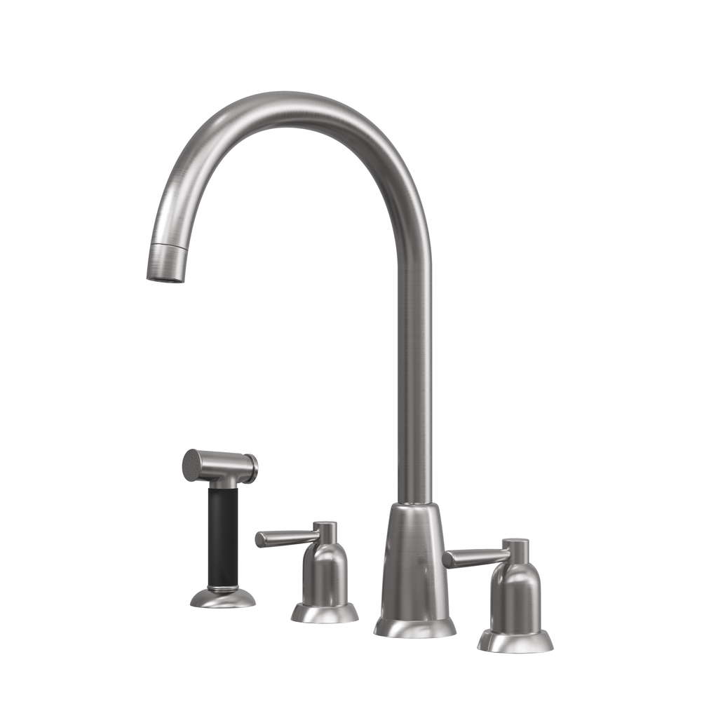 Verossi |Cuthbert| Classic 4TH Kitchen Mixer Tap| Pewter