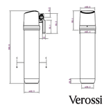 Verossi  | Venetian | Traditional Bridge Style 3 in 1 Instant Boiling Tap | Black Ceramic Levers | Polished Chrome Finish