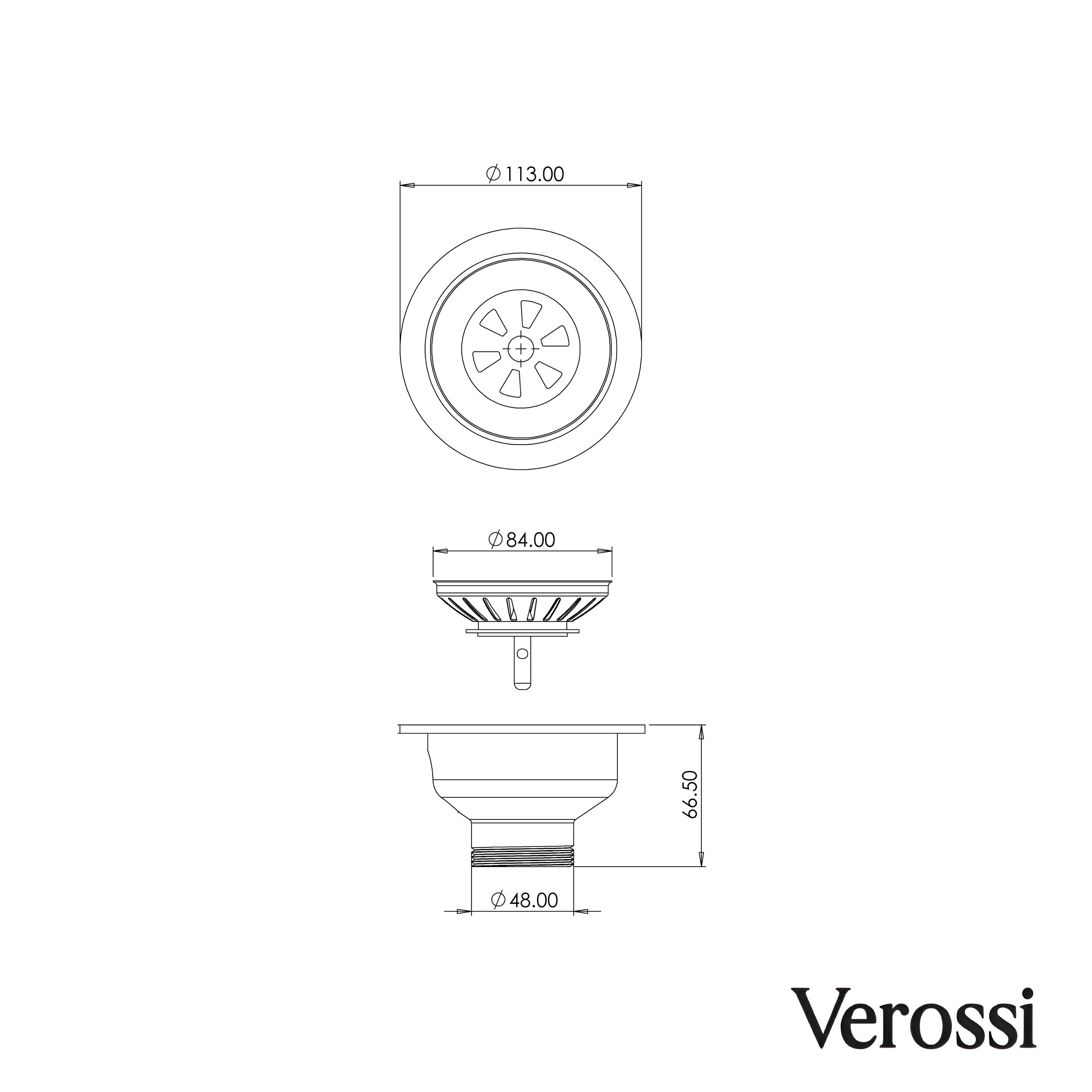 Elite | Kitchen Strainer Waste | Polished Steel Finish