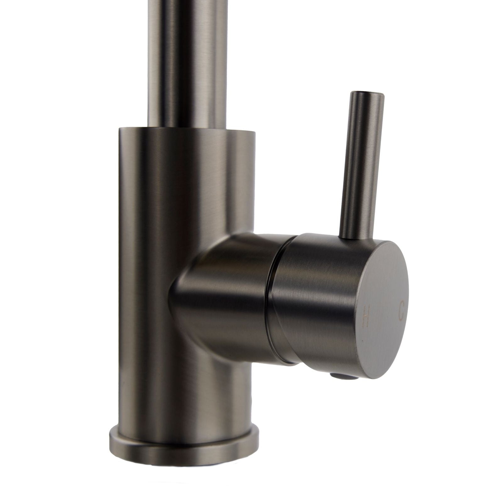 Verossi | Top Fix - Vito | L Neck Single Lever Mixer Kitchen tap | Brushed Steel