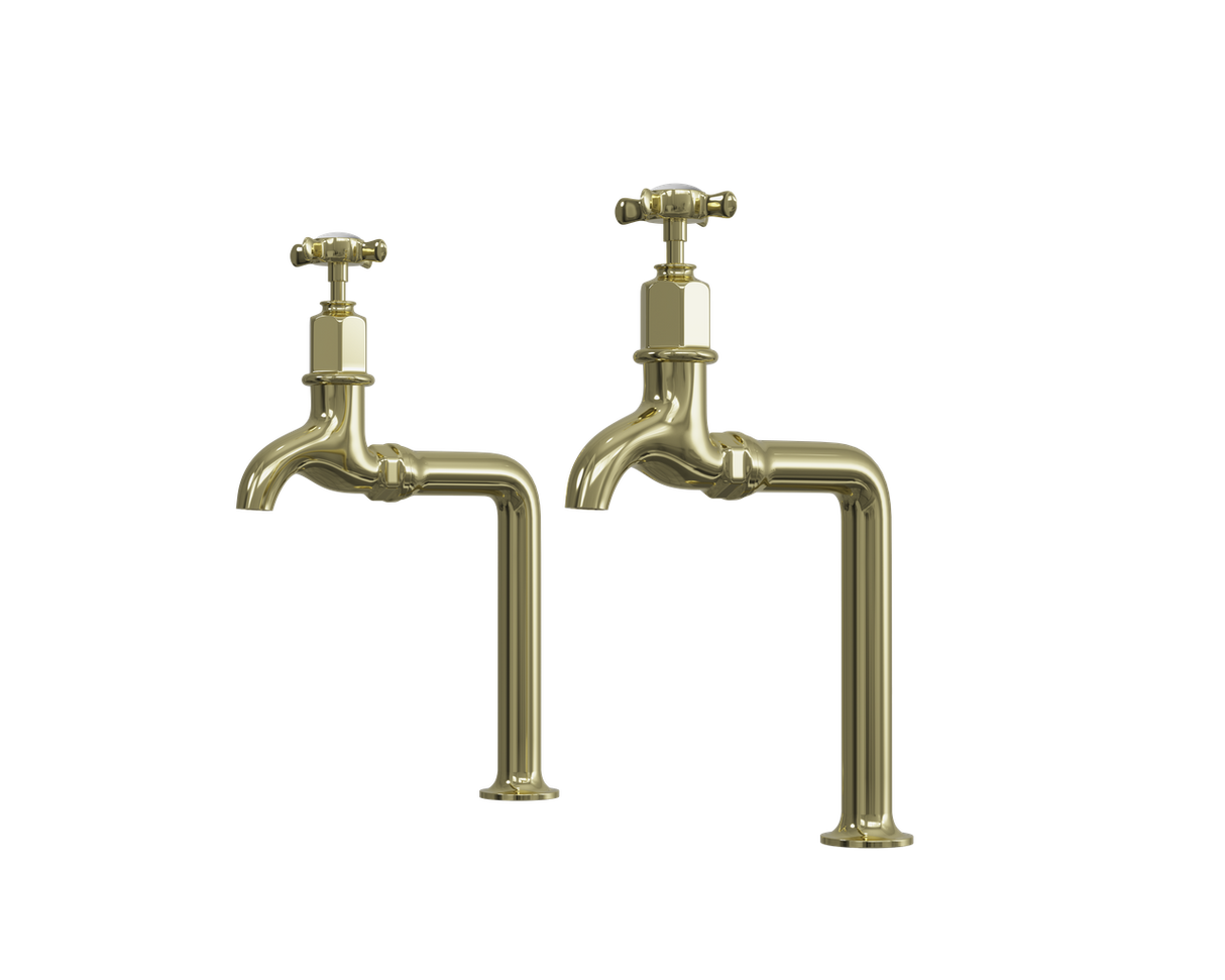 Verossi |Alton | Crosshead Traditinal Bib Tap| Polished Brass