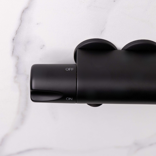 Atlas | Mini Thermostatic Shower Bar Valve | Matt black