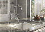 Verossi |Alton | Crosshead Traditional Bridge Mixer Tap| Pewter