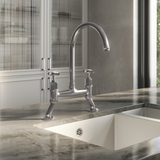 Verossi |Alton | Crosshead Traditional Bridge Mixer Tap| Pewter