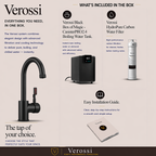 Verossi  | Volissi | Industrial Style Single Lever 3 in 1 Instant Boiling Tap | Matt Black Finish