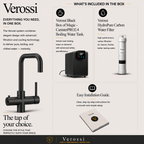 Verossi | Vigore | Contemporary 3 in 1 Instant Boiling Tap | Matt Black Finish