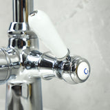 Verossi  | Vandisso | Traditional Cruciform Style 3 in 1 Instant Boiling Tap | White Ceramic Levers | Polished Chrome Finish