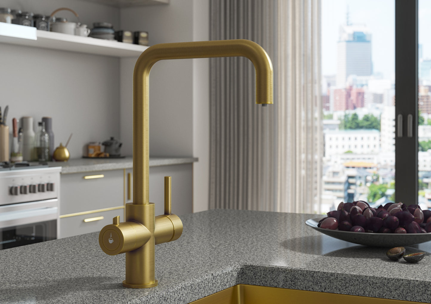 Brushed Gold Finish | 3 in 1 Instant Boiling Tap