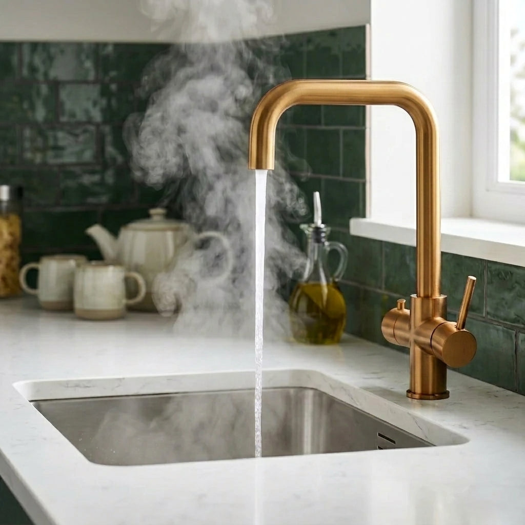 Verossi  | Verani | 4 in 1 Instant Boiling & Filtered Cold Water Tap | Brushed Gold Finish
