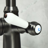 Verossi  | Vandisso | Traditional Cruciform Style 3 in 1 Instant Boiling Tap | White Ceramic Levers | Gun Metal Finish