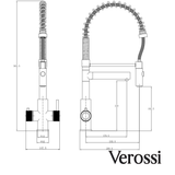 Verossi | Versan | Flexi 3 in 1 Instant Boiling Tap | Brushed Gold Finish