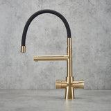 Verossi | Vaculoa | Flexi 3 in 1 Instant Boiling Tap | Unfinished Brass Finish