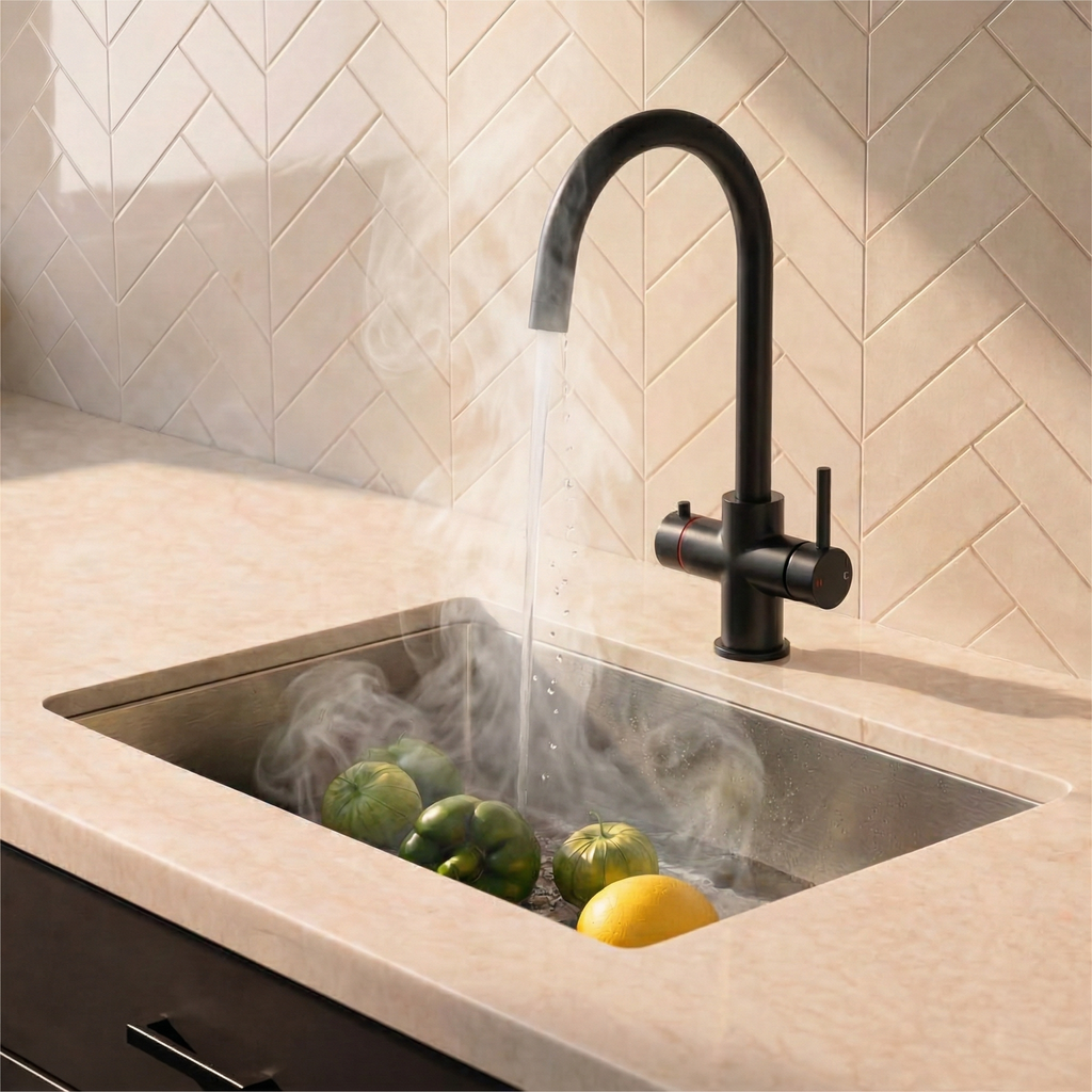 Verossi | Vinta | Swan 3 in 1 Instant Boiling Tap | Matt Black Finish