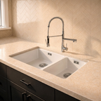 Verossi | 1.5 Bowl Comite Kitchen Sink | Inset or Undermounted | Chrome Strainer Wastes Supplied | 670x440x206mm | Gloss White