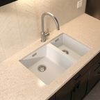 Verossi | 1.5 Bowl Comite Kitchen Sink | Inset or Undermounted | Chrome Strainer Wastes Supplied | 670x440x206mm | Matt White