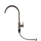 Verossi  | Top Fix - Vito - Swan Kitchen Sink mixer | Brushed Steel