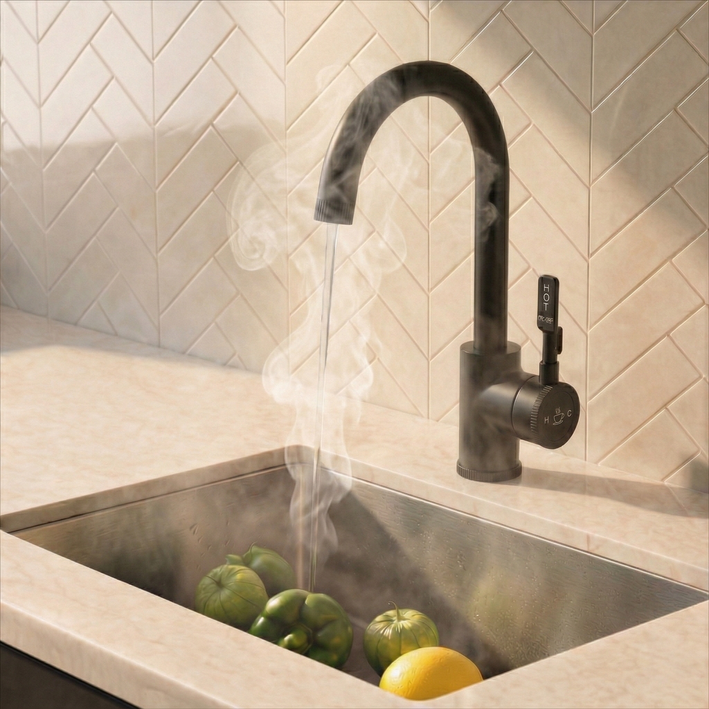 Verossi  | Volissi | Industrial Style Single Lever 3 in 1 Instant Boiling Tap | Matt Black Finish