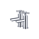 Oban | Bath Piller Taps | Chrome