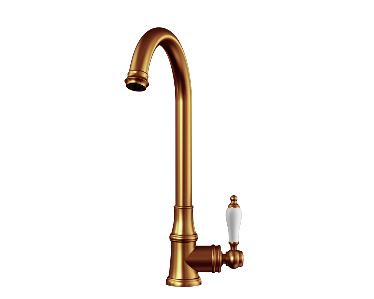 Verossi | Elect | Traditional Single Lever Kitchen tap | Brushed Copper