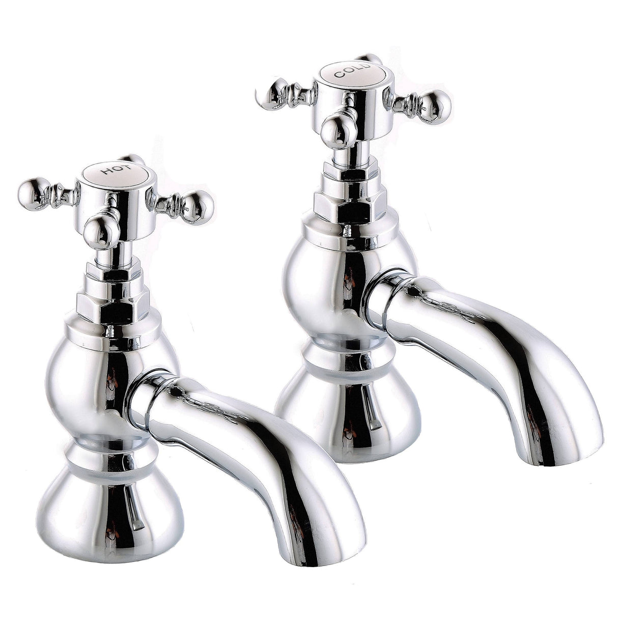 Eden | Bath Piller Taps | Chrome