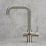 Verossi  | Valyrian | Biometric 4 in 1 Instant Boiling & Filtered Cold Water Tap | Brushed Steel Finish