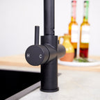 Verossi | Vento | 3 in 1 Instant Boiling | Swan Pull Out Spout | Matt Black